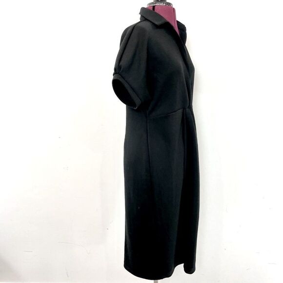Cynthia Rowley Black Midi Dress Slim Fit Pencil Buisness Dress XL Stretchy - Picture 3 of 13